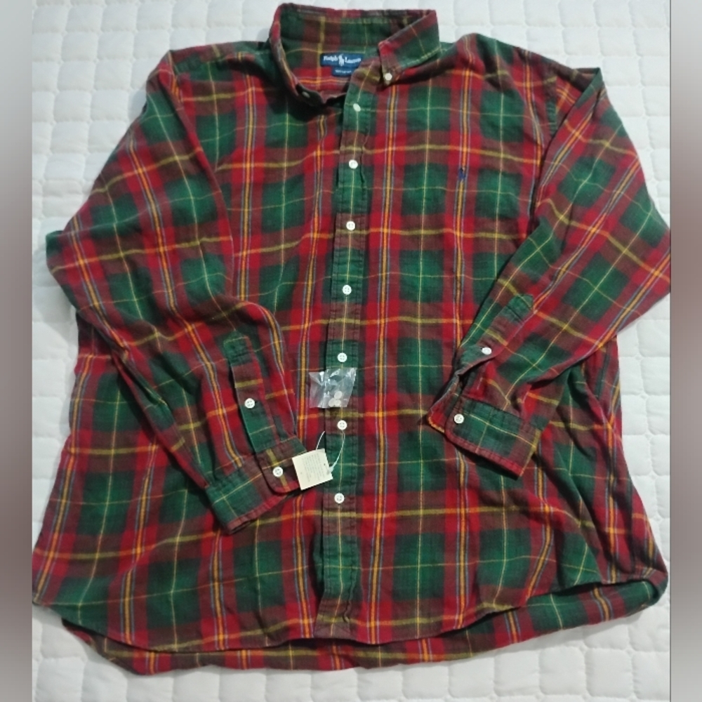 Ralph Lauren size 2x big platted long sleeves shirt